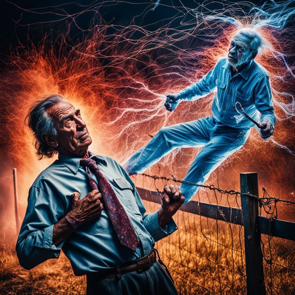 Uncle Joe Bob Grabbed The Electric Fence So Hard That His So...