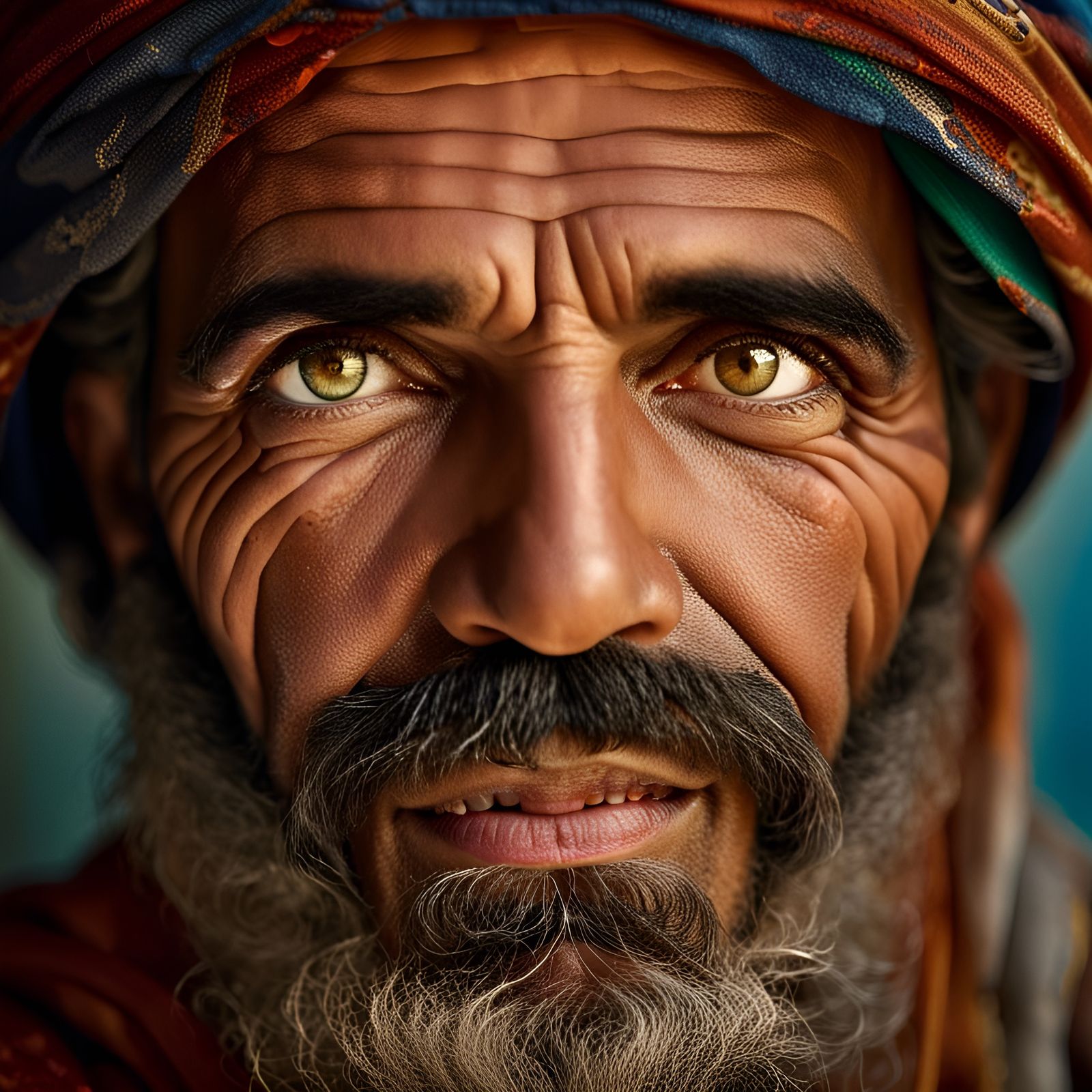 Arabic Design Portrait in Studio Lighting