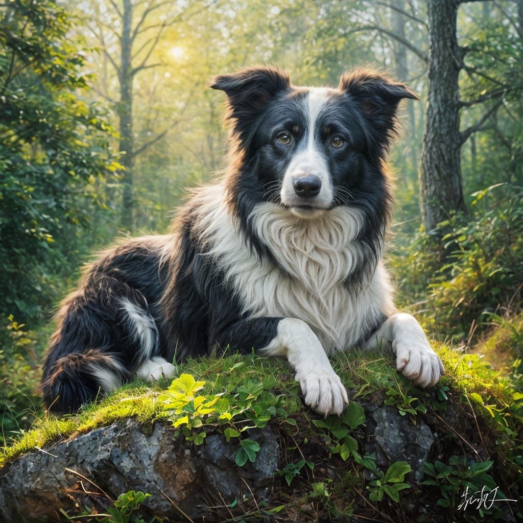 AI Generated Image of a Border Collie
