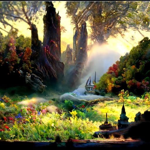 Ethereal Fantasy Landscape in Cinematic Style