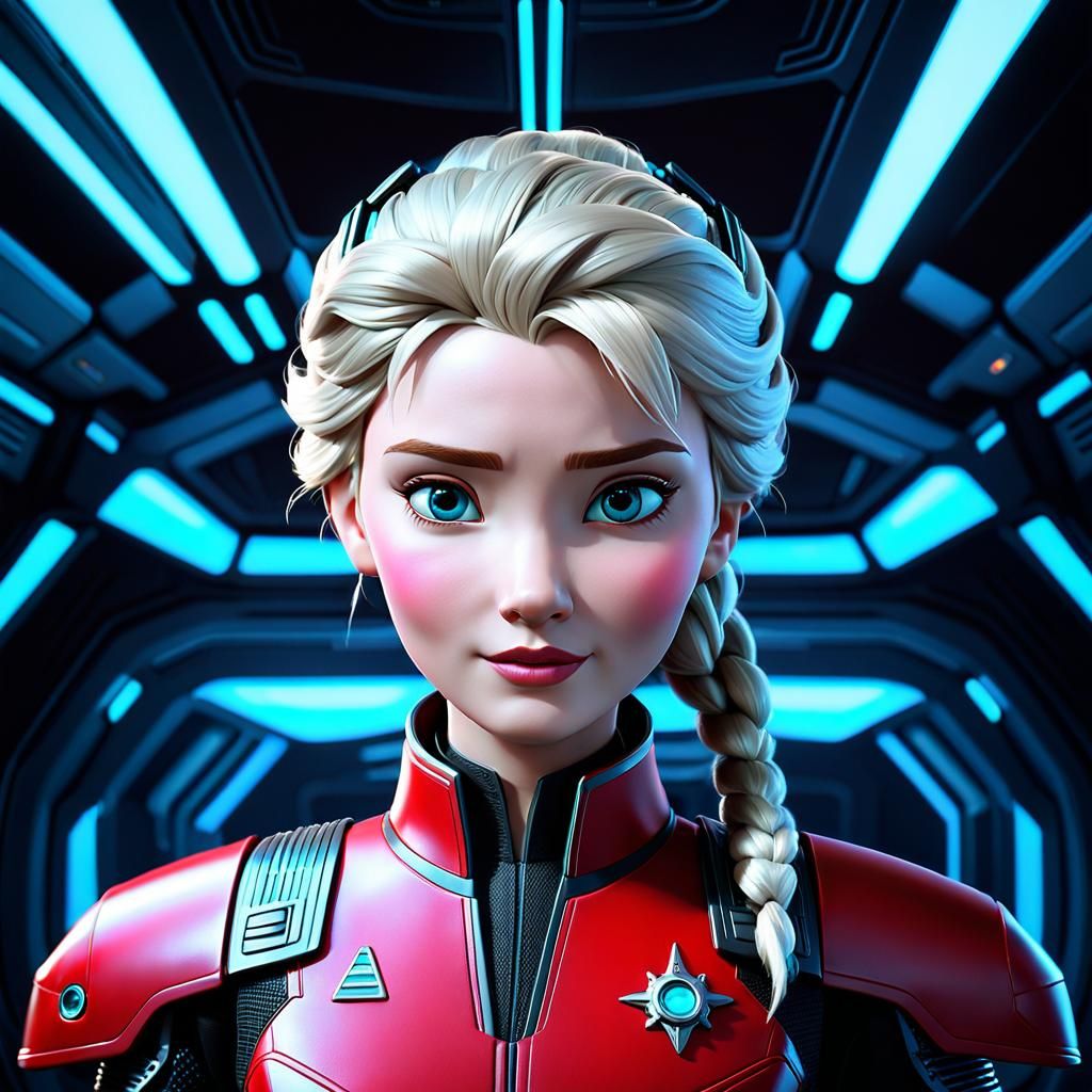 Elsa as Borg Drone on Starship Enterprise