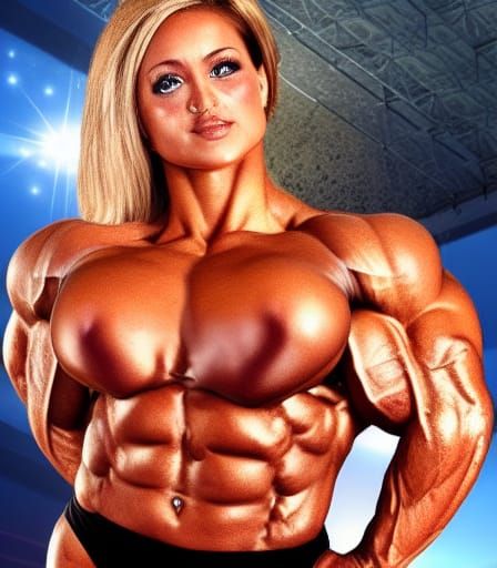 Extremely Muscular Woman