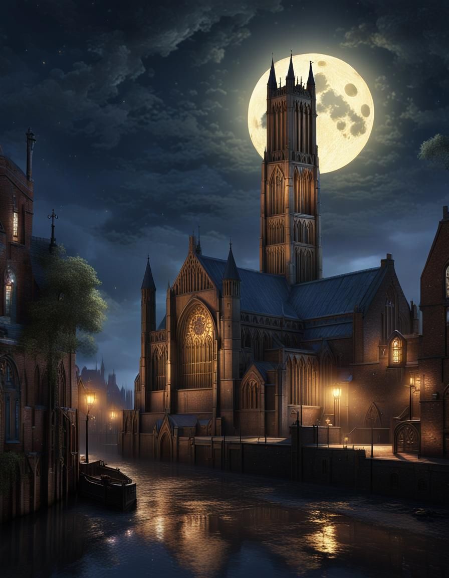 Fantasy Mashup: Lincoln Cathedral, Grimsby Dock Tower, Bosto...