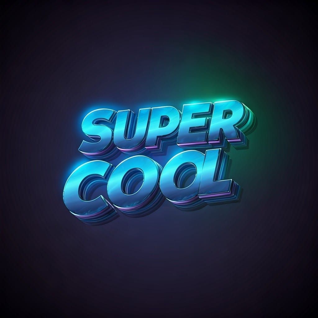 Super Cool in Metallic 3D Retrofuturism