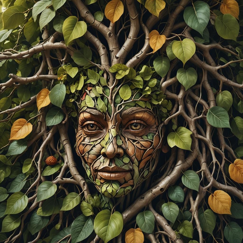 Botanical Woman: Surreal Portrait in Arcimboldo Style