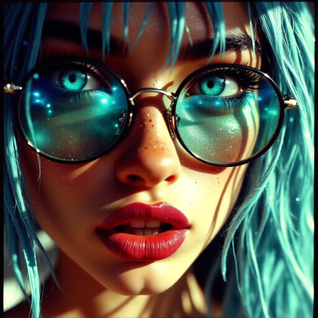 Striking Woman Portrait in Heavy Metal Comic Style