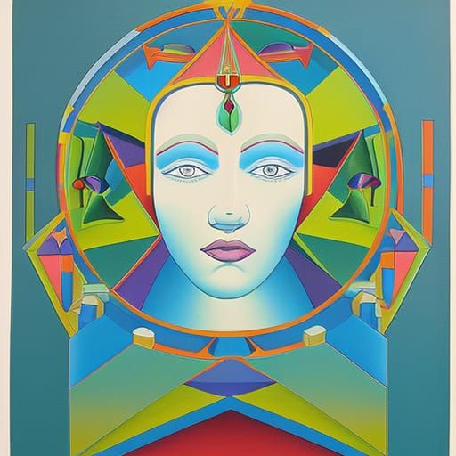 Surreal Cel-Shaded Portrait of Well Documented Side Effects