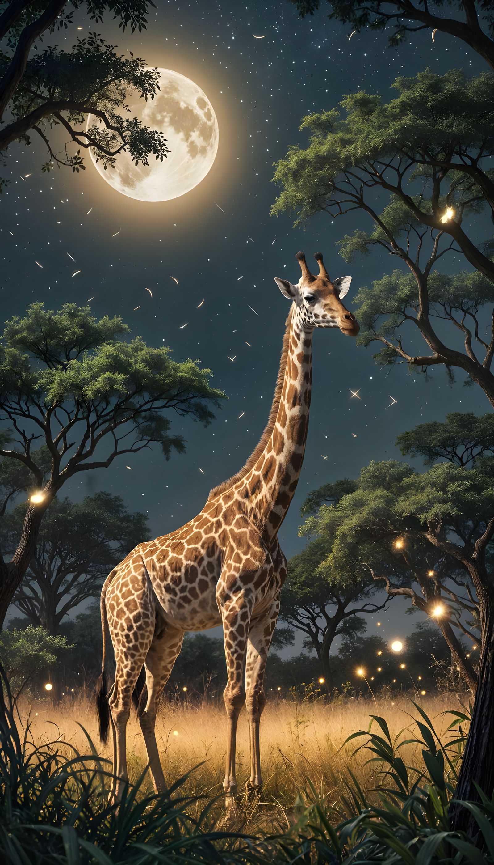 Moonlit Stroll on the Savannah