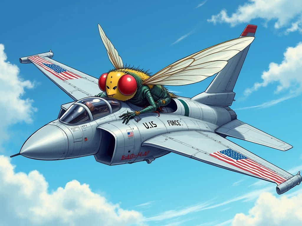 Futuristic Housefly Pilot Soars Through the Skies in a High-...