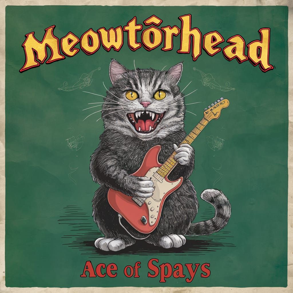 Meowtörhead: Cat-Themed Motorhead Album Cover Art