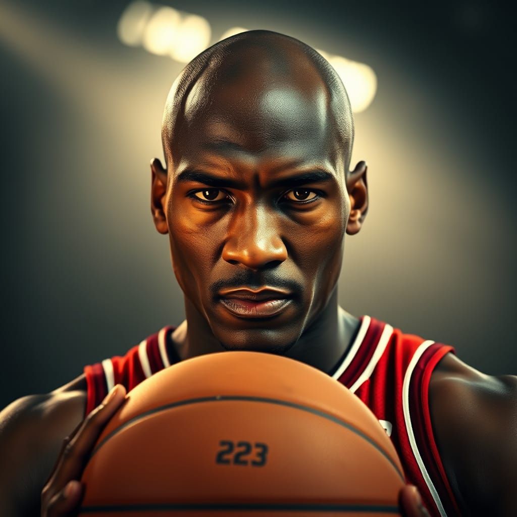 Classic MJ in Gritty High-Contrast Aesthetic