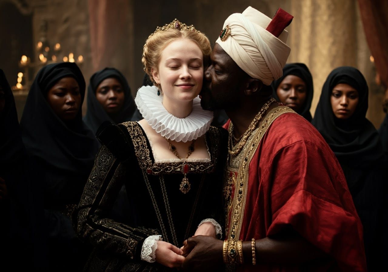 Spanish Queen and Mansa Musa in Renaissance Style