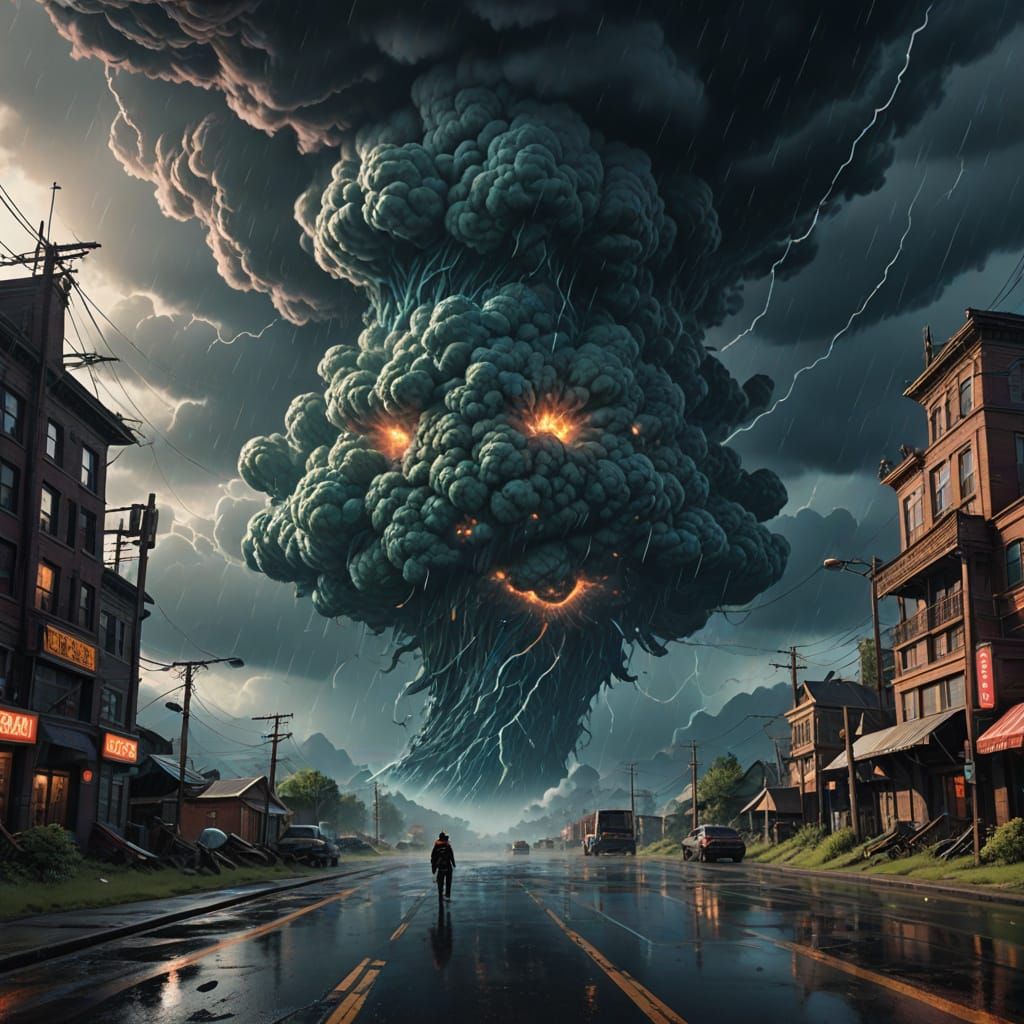 Hypnotic Fractal Stormscape in Unreal Engine 5 Style