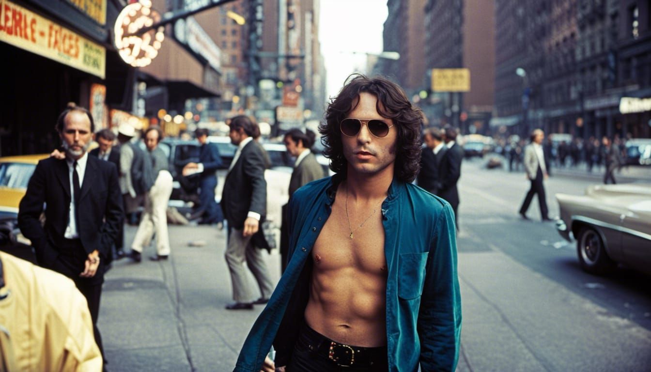 Jim Morrison's Lizard King Dance, 1968 NYC Street Photograph...