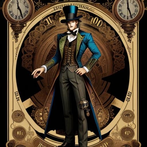 Steampunk Mad Hatter in Victorian Era