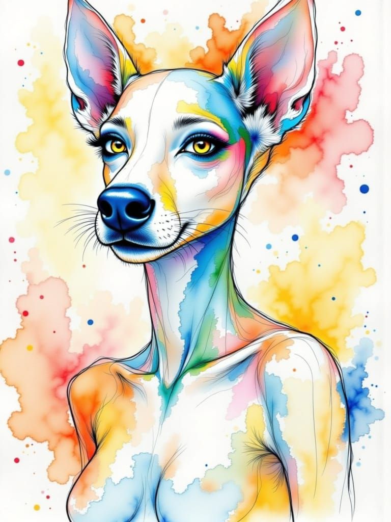 Dreamy Fashionista in Watercolor Elegance