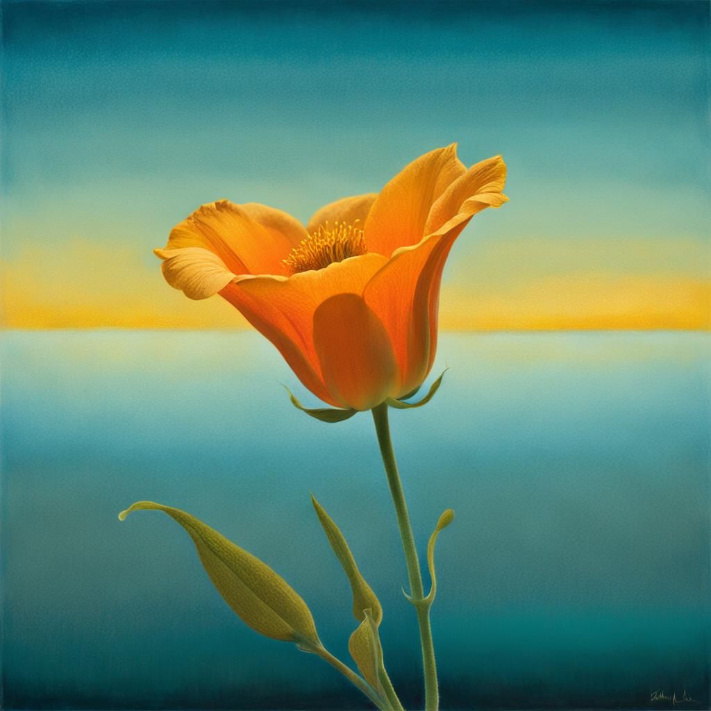 Ethereal Bloom in Surrealist Style