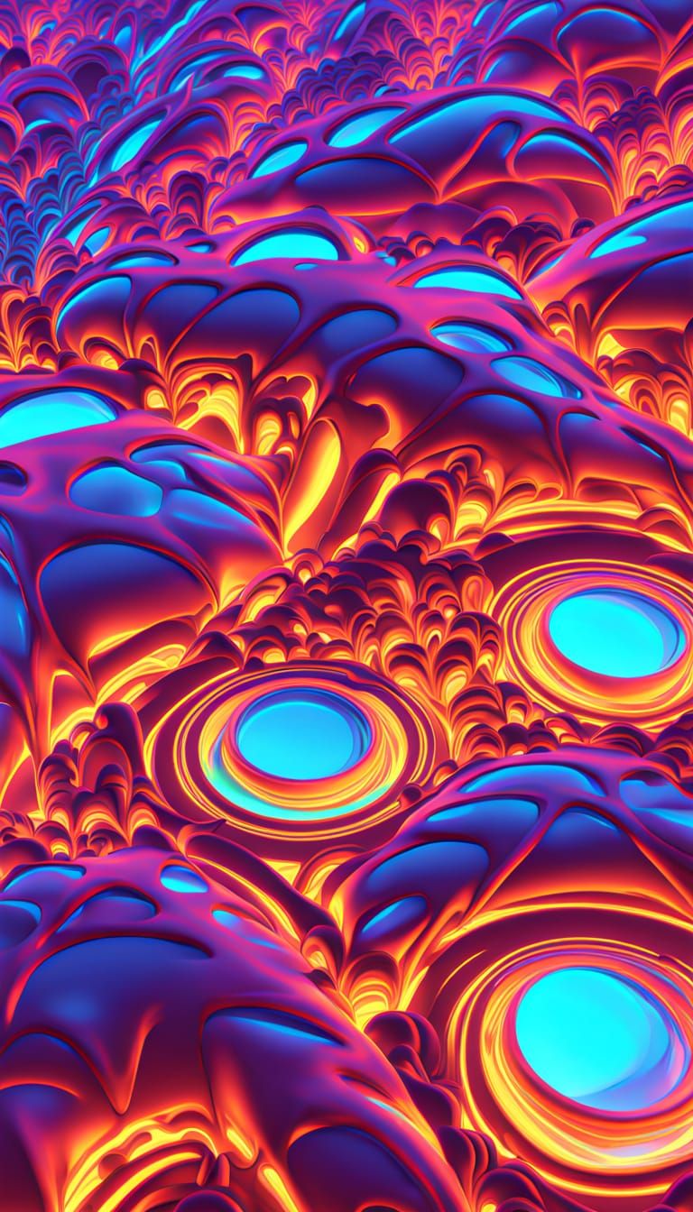 Vibrant Fractal Foam Landscapes in Quantum Realism