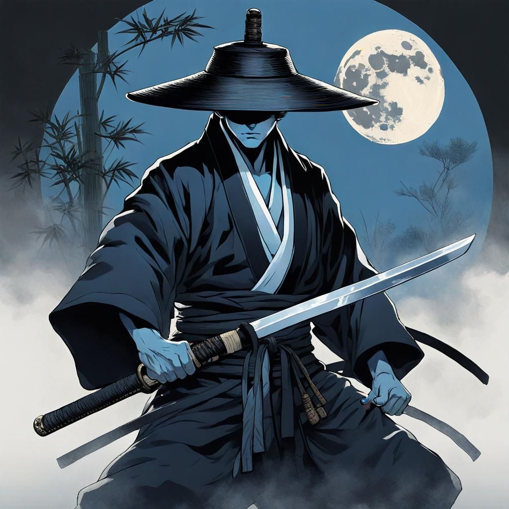 Martial Artist vs Dark Monster in Foggy Bamboo Forest