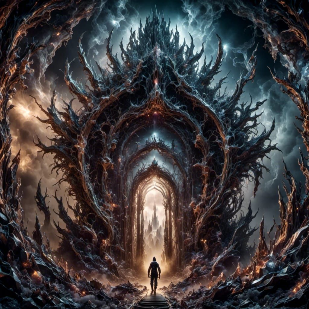 Crystalline Specter: A Futuristic Landscape