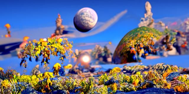 Epic Sci-Fi Planetscape: Maxfield Parrish Inspired Digital A...