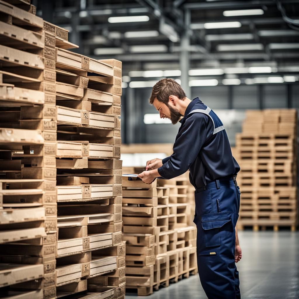 IKEA Employee Inspects Product in Hyperrealistic Photo