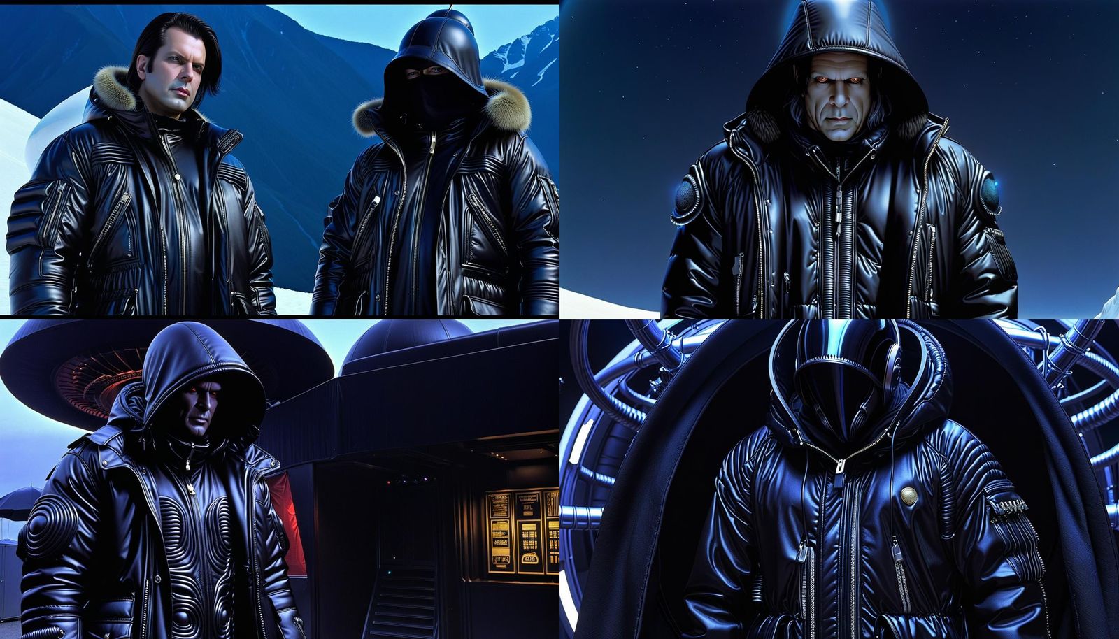 Parka on a Deadman: Moebius, WLOP, Giger Style