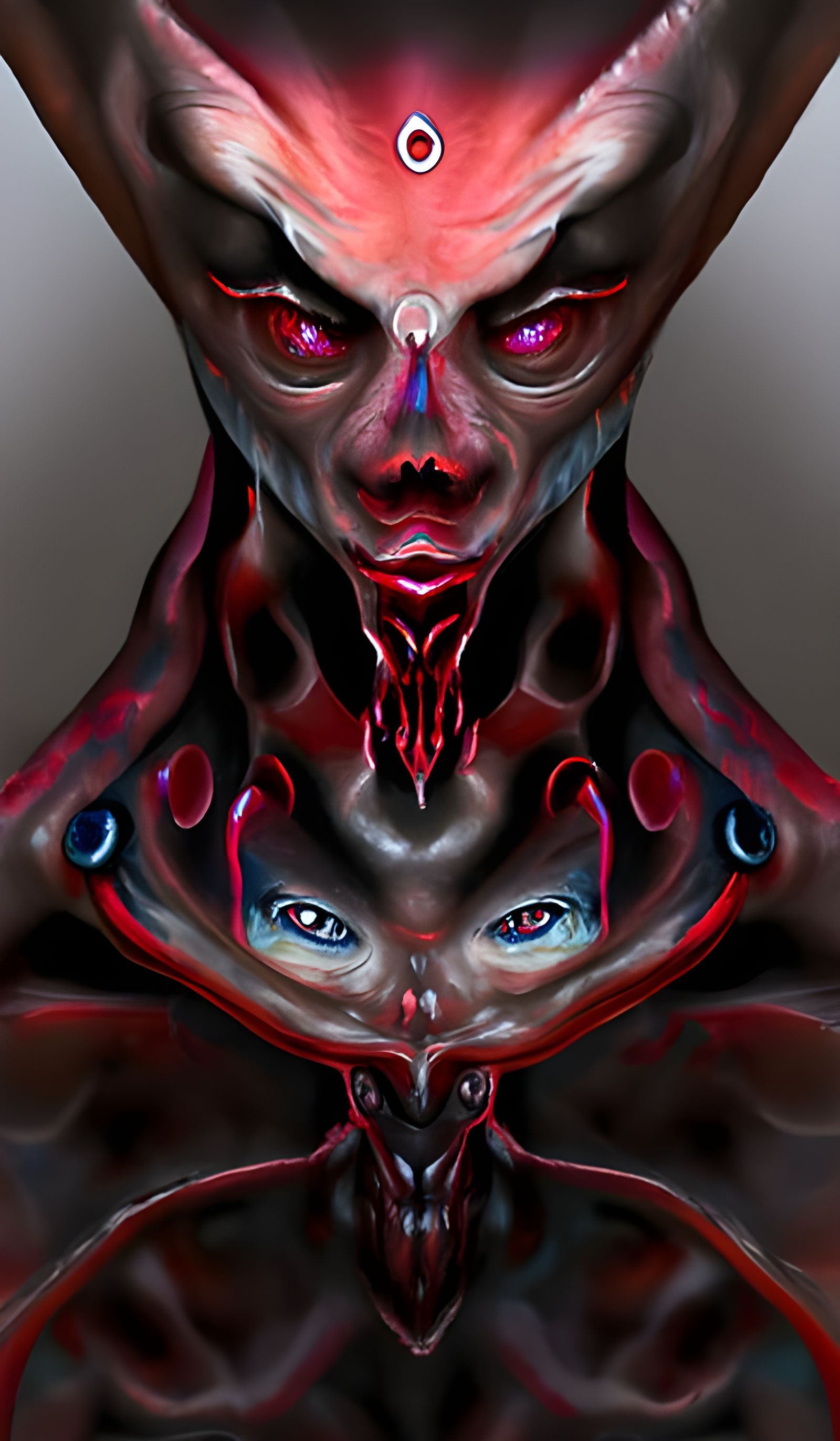 Malevolent Martian Demon in Sci-Fi Style