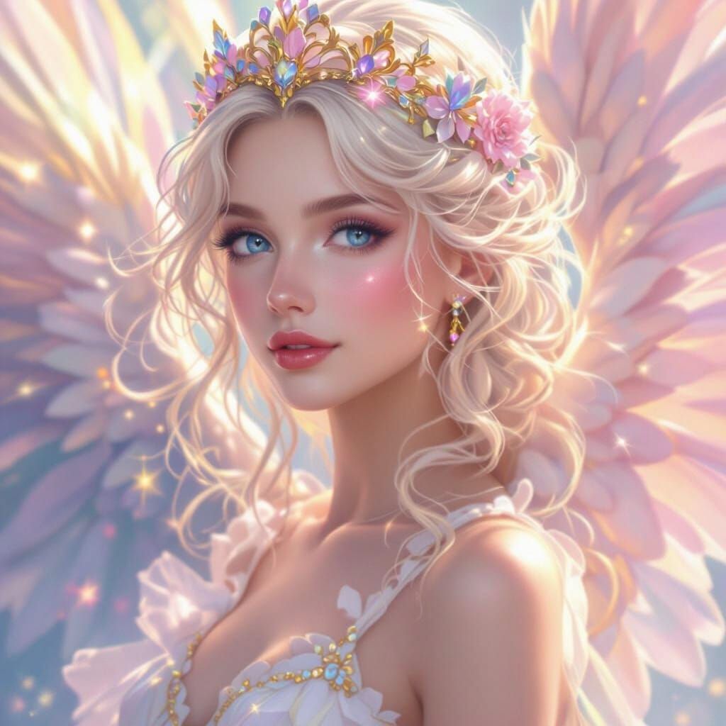 Radiant Angel Dancing at Heaven's Gate