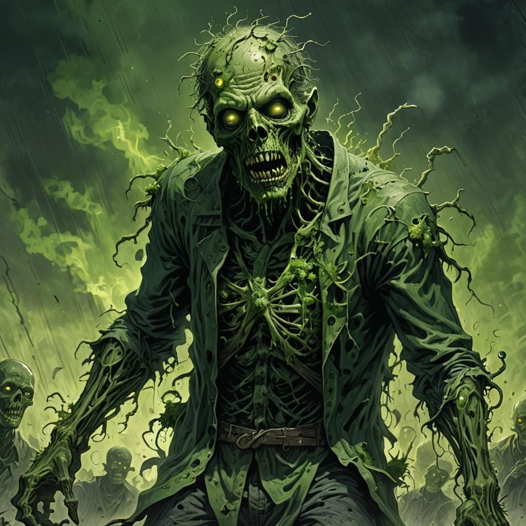 Radioactive Zombie Horror Illustration