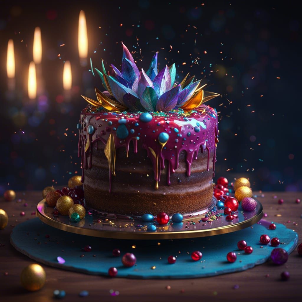 Bejeweled Celebration Cake in Art Nouveau Style