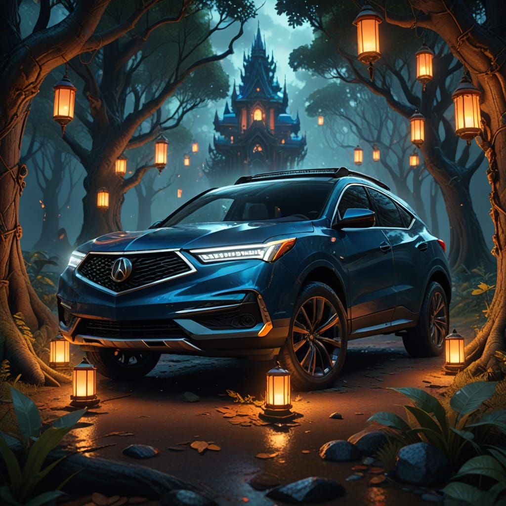 Ethereal 2024 Acura ZDX Gnome Edition in Vibrant Oil Paintin...