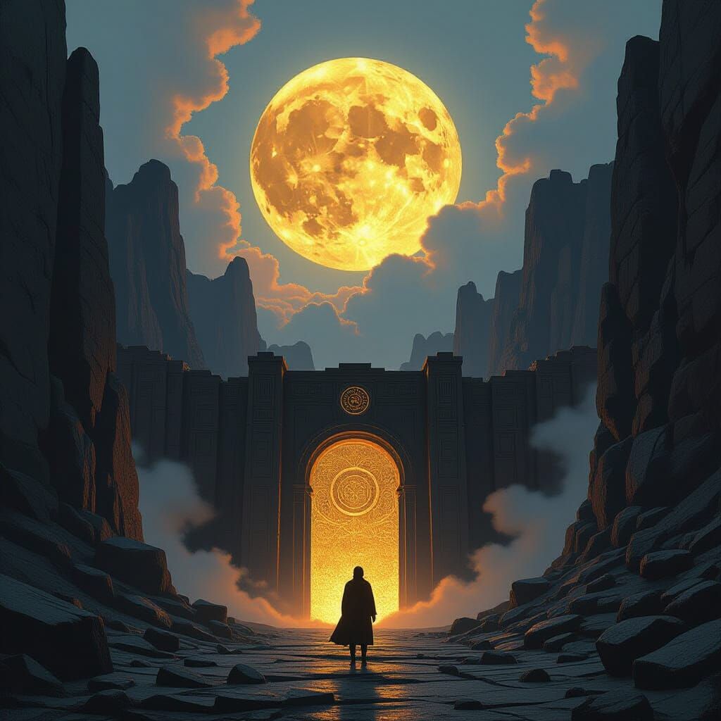 Sunwrought Vein: Sci-Fi Gold Mine Entrance