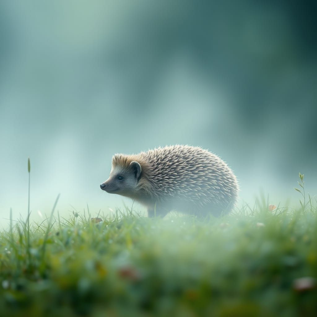 hedgehog in the mist