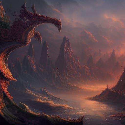 Fantastical Concept Art in Deep Color, 8K Resolution