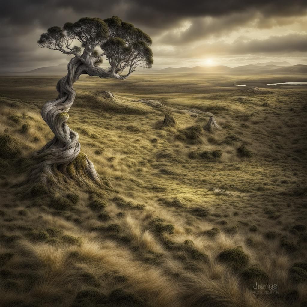 Surreal Landscape Twists of Time