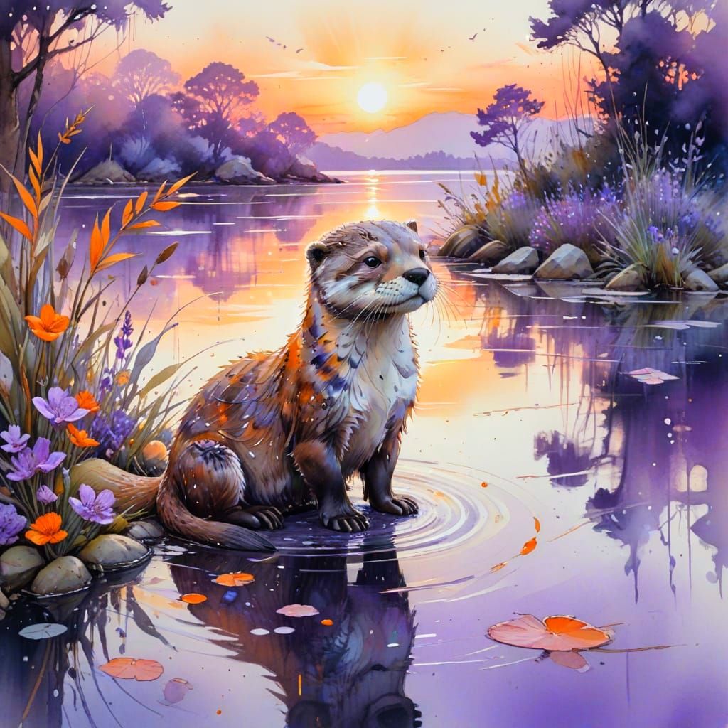 Surreal Lakeside Pavilion Captures Sunrise Serenity