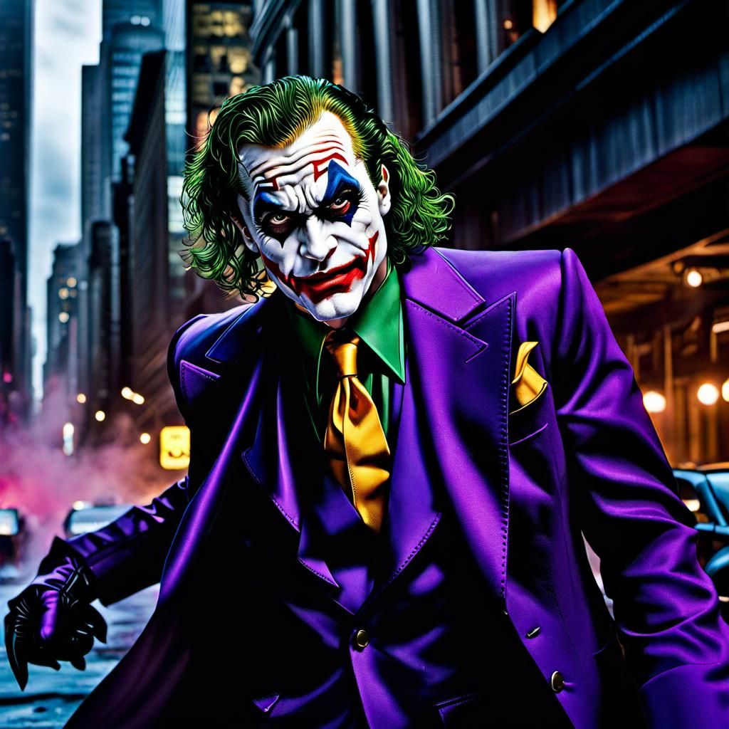 Joker vs Batman in Gotham: Conceptual Splash Art