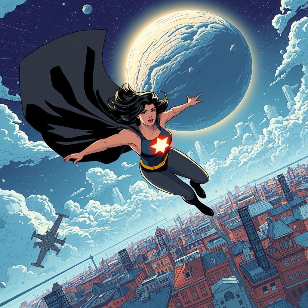 Cyberpunk Superheroine Saves Turku from Asteroid Impact