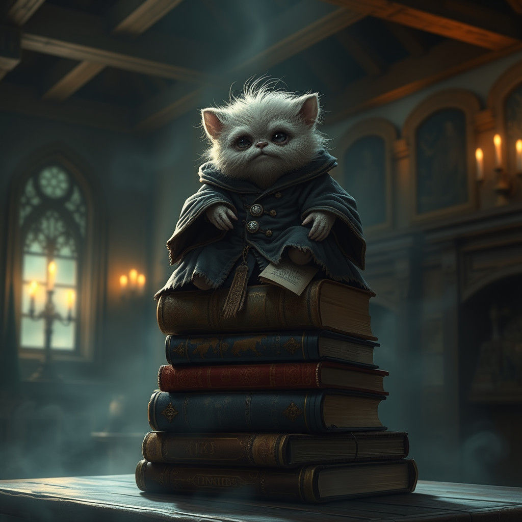 Mystical Creature in Dimly Lit Lecture Hall