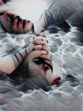 Surreal Drowning Scene Generated by AI