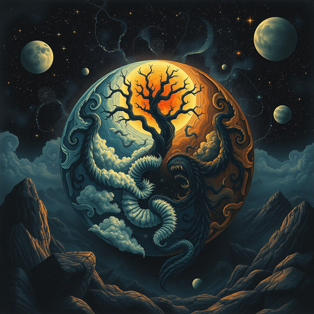 Surreal Yin Yang: Day and Night