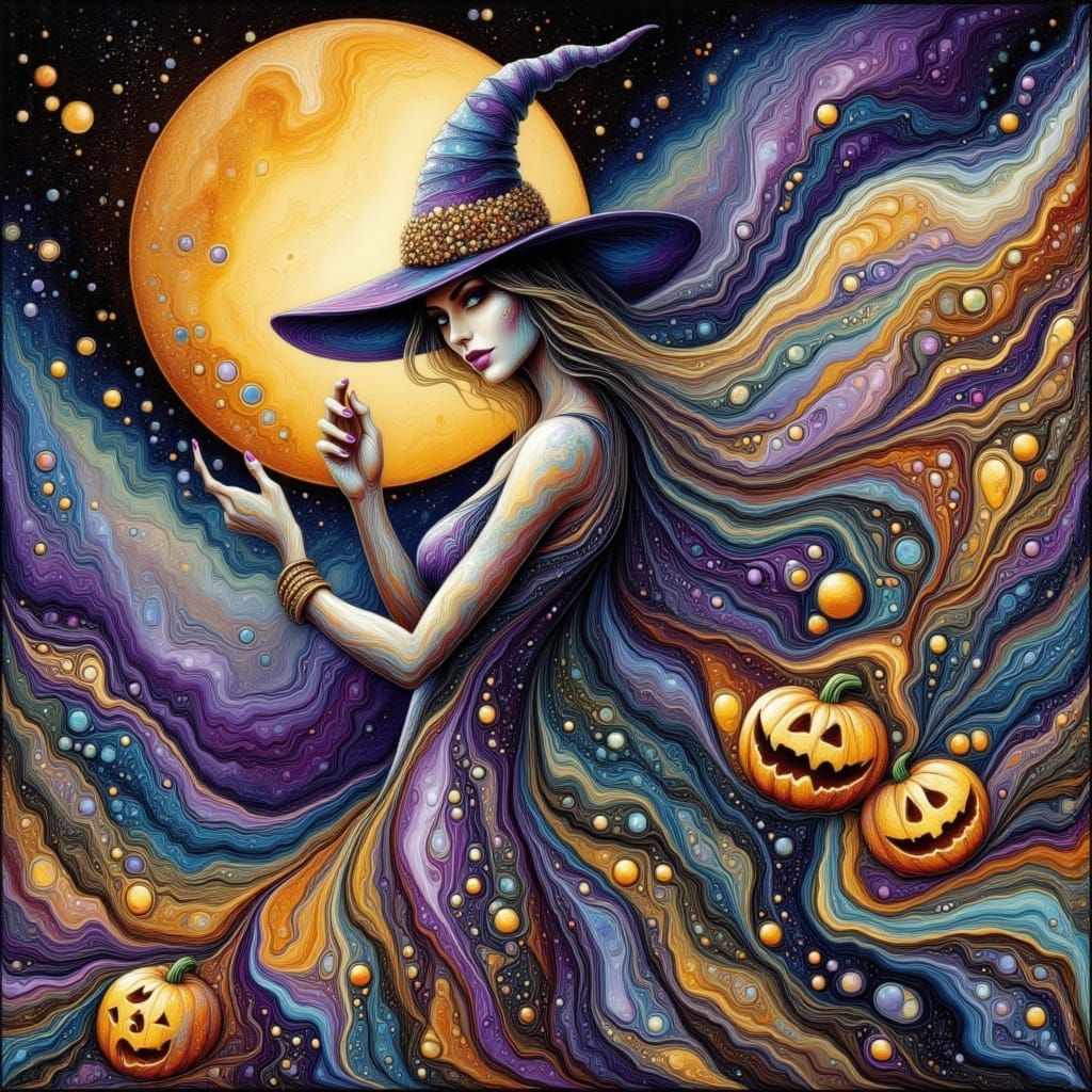 Liquid Witch in Halloween Style