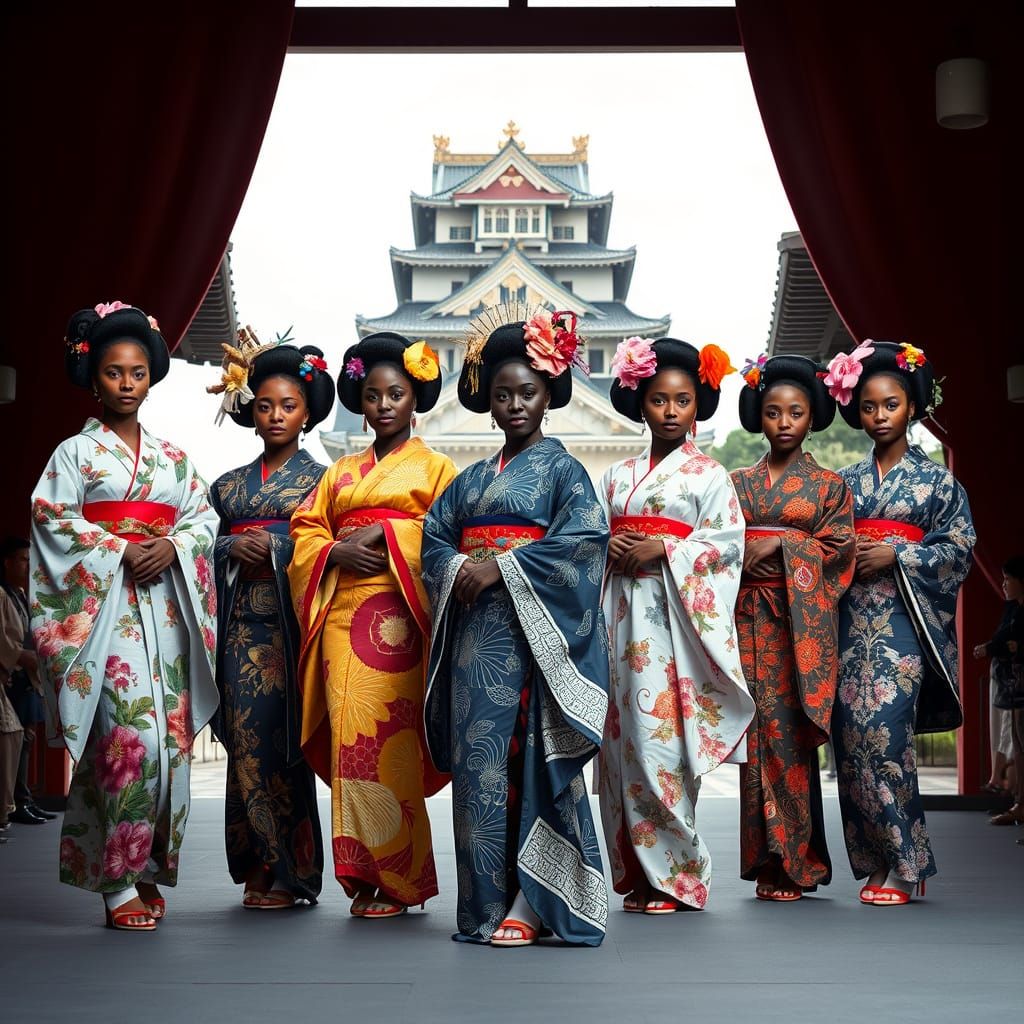 Vibrant Geisha Fusion: 7 Brazilian Women Embody East Meets W...