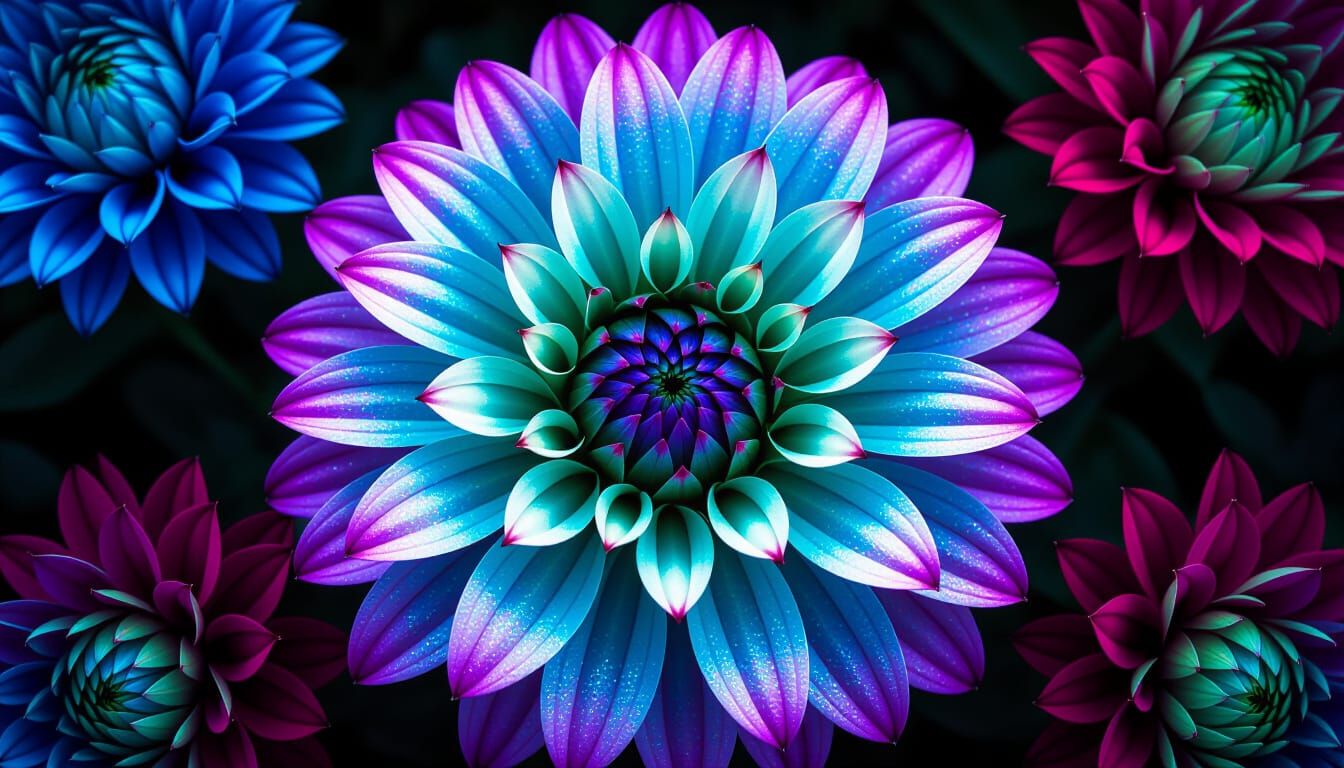 Iridescent Garden Scene