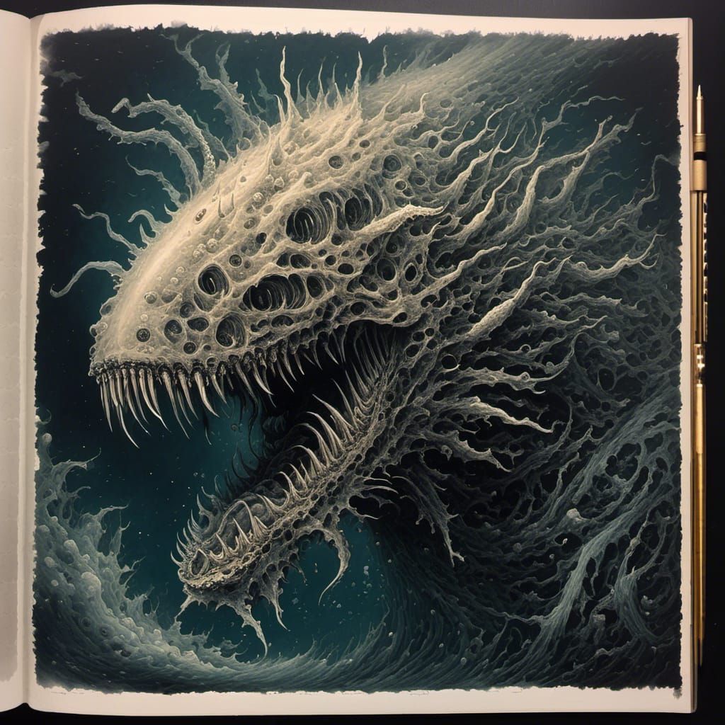 Horrifying Bioluminescent Leviathan of the Deep Sea