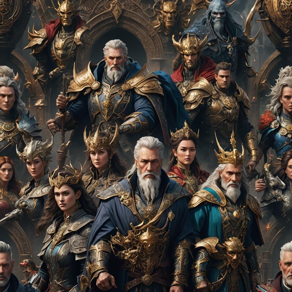 Fantastical Portrait: Detailed Matte Painting in Deep Color