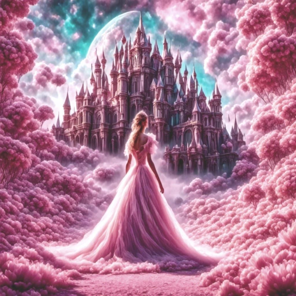 Ethereal Angel in a Dreamlike Paradise