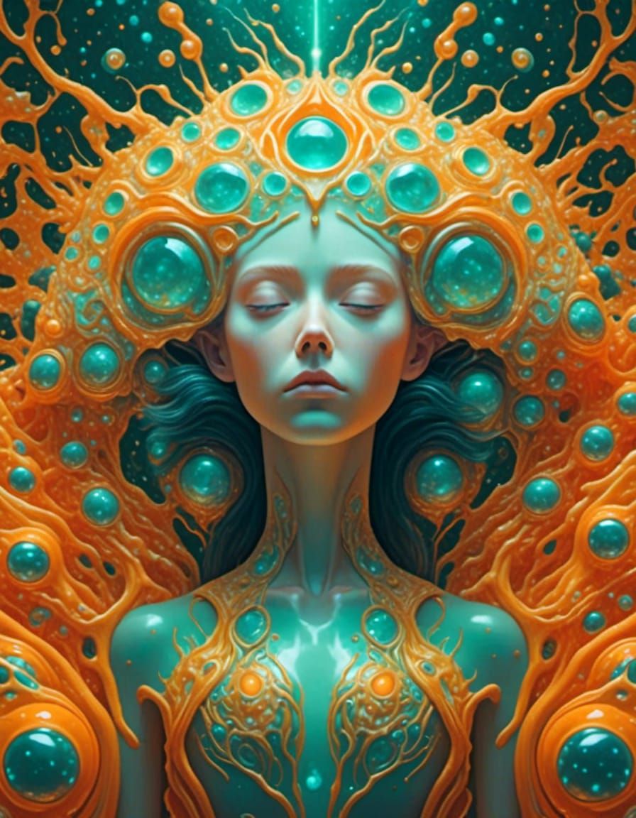 <lora:eye:1.0> Spluge Mucus God Iridescent cilia Grotesque b...