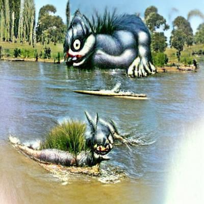 AI Generated Image of a Bunyip